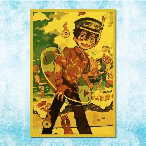 Retro Japanese Anime Poster Ground Bondage Boy Hanako-Kun Vintage Family Room Art Wall Decoration-007