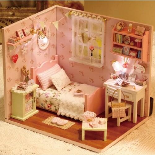 CUTE ROOM Sunshine Angel Handmade Doll Miniature Furniture DIY Doll house Wooden Toys For Children Grownups Birthday Gift H-002