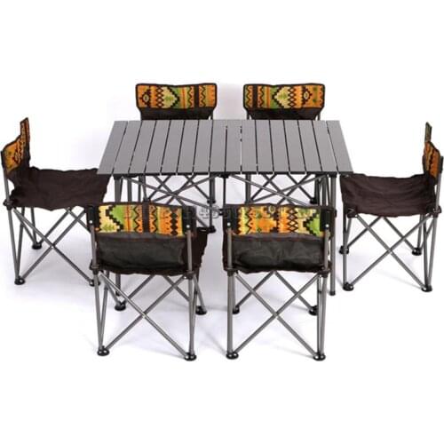 Outdoor Folding Table And Chair Portable Car Portable Picnic Table Self Driving Tour Aluminum Alloy Outdoor Barbecue Camping Tab