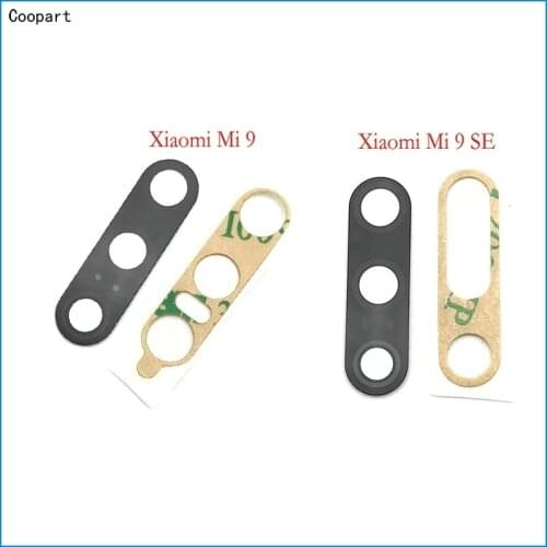 2pcs/lot Coopart New Back Rear Camera lens glass replacement for Xiaomi Mi 9/ Mi 9 SE Mi9 with sticker top quality