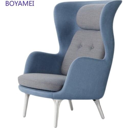 Reception chair personality high-back model room sofa chair single light luxury leisure living room bedroom tiger chair