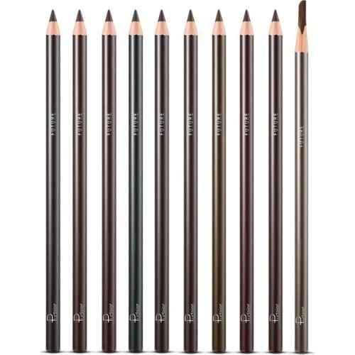 Ultra-Fine 10 Colors Hard Core Eyebrow Pencil Black Wild Brown Durable Thin Head Eye Brow Natural Stereo Types Makeup Tool