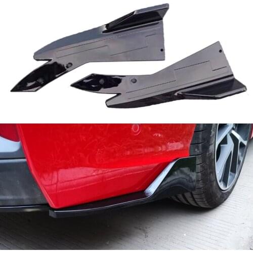 Universal Carbon Fiber Car Bumper Spoiler Rear Lip Angle Splitter Diffuser Winglet Wings Anti-crash modified Car Body Side Skirt