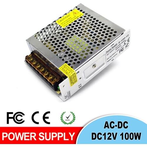 Switch Power supply DC12V 8.3A 100W Driver Transformer 110V 220V AC-DC 12V Power Adapter For Led Strip Light lamp CCTV Amplifier