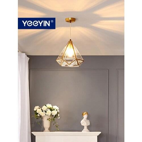 YEEYIN Aisle Corridor Pendant Light Simple Modern Porch Balcony Light European style All-copper Pendant lamps 220V