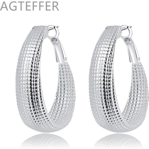 AGTEFFER 925 Sterling Silver Earring Women Earrings For Wedding Gift Fine Europe Jewelry Christmas Gift Engagement Party