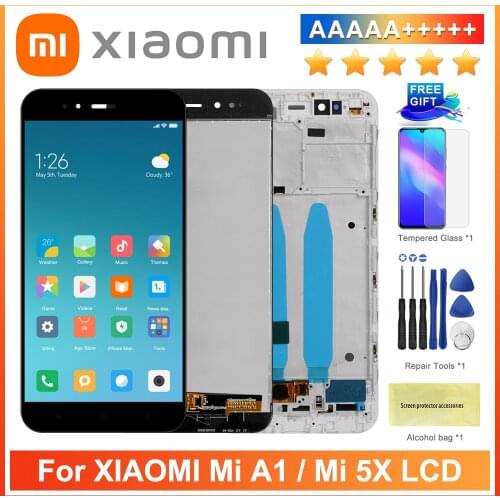 5.5" A1 LCD For Xiaomi Mi A1 Touch Screen Display For Xiaomi Mi A1 with Frame Replacement For Xiaomi Mi A1 Display Mi 5X LCD