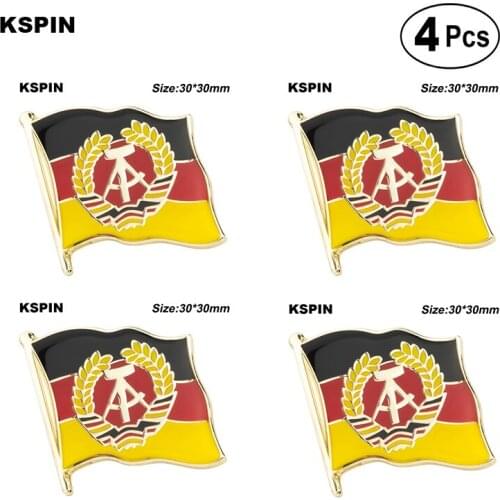 Flag Pin Lapel Pin Badge Brooch Icons 4pcs