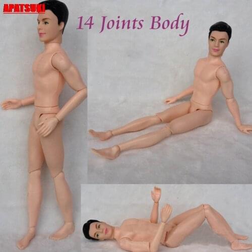 1pc 30cm 14 Moveable Jointed Doll Ken Male MAN Naked Body Prince DIY Nude Doll Accessories Toy For Children Toy Doll Body