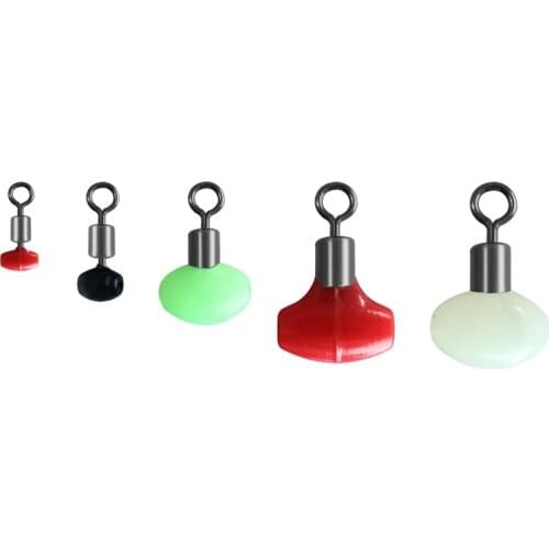 10pcs Fishing Swivels with Fishing Bead Rolling T Shape Swivels Fishing Hooks Connector Fishing Tackle Cross-line Accessories