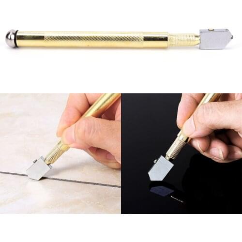 15cmSteel Diamond Antislip Metal Handle Blade Oil Filled Glass Cutter Cutting Tool high quality hot selling new arrival