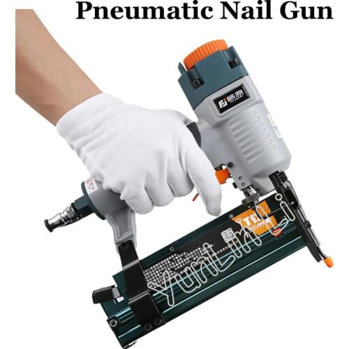 3-in-1 Carpenter Pneumatic Nail Gun Woodworking Air Stapler Nails Carpentry Decoration