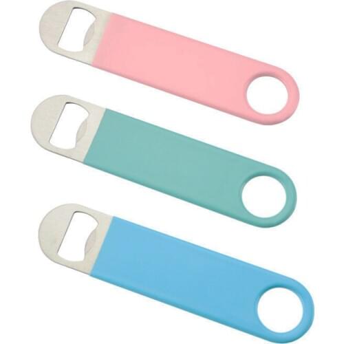 50Pcs/Lot Stainless Steel Bottle Openers Large Flat Speed Beer Bottle Opener Remover Bar Blade Home Hotel Beer Bottle Opener