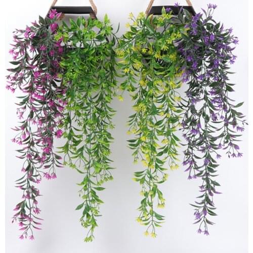 78CM Artificial Hanging Flower Plant Fake Vine Willow Rattan Flowers Artificial Hanging Plant For Home Garden Wall Decoration