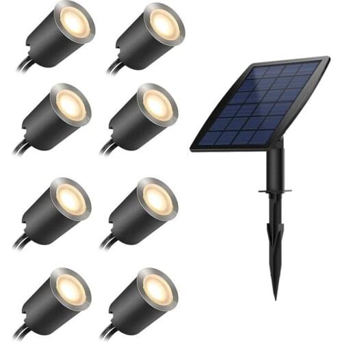 BEIAIDI Modern Solar In-Ground Light Stair Garden Pathway Spotlight Solar Lawn Decking Light For Courtyard Patio Pool Decoration