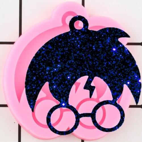 Shiny Anime Magic Boy Silicone Mold Epoxy Resin Keychain Mould Polymer Clay DIY Jewelry Making Molds Handmade Charms Moulds