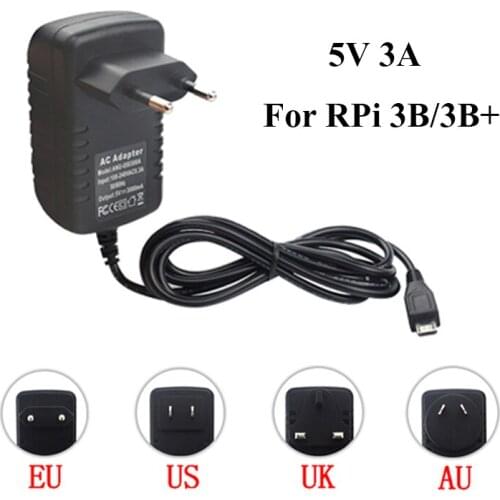For Raspberry Pi 3 Power Supply 5V 3A EU US UK AU Power Adapter Charger For Raspberry Pi 3 Model B 3B 3B