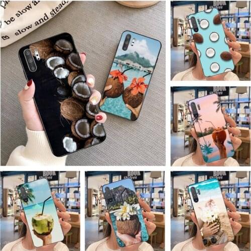Coconut fruit on the beach Phone Case For Samsung Galaxy Note20 ultra 7 8 9 10 Plus lite J7 J8 Plus 2018 Prime