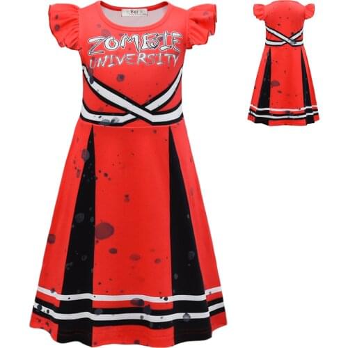 Kids Horror Zombie Cosplay Costume Girls Halloween Carnival Party Stage Show Clothes C25M270