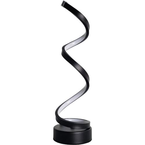 Nordic Modern Simpl Spiral Aluminiume Body Night Light Bedroom Decor Study Eye Protection LED Lighting Office Business Lamp