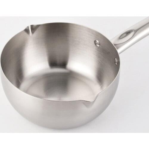 Quality Material Soup Pot Saucepan Durable Milk Pan Stainless Steel Food Pot Flat Bottom Non-stick Home Cookware Kitchen Tool