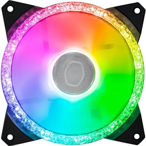 Cooler Master MasterFan MF120 ARGB 12cm Case Fan Double Diamond Ring Lighting Sync Addressable RGB 120mm Chassis Cooling Fan