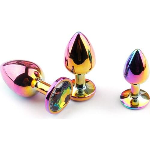 Multicolor Adult Supplies Crystal Anal Extender Metal Butt​ Plug Erotic Products Dildos Masturbator Fetish Tail Sex Toys For Men