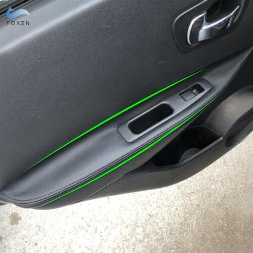 4pcs Door Handle Panels Armrest Microfiber Leather Covers Protection Trim For Nissan Qashqai J10 2007 2008 2009 - 2014 2015