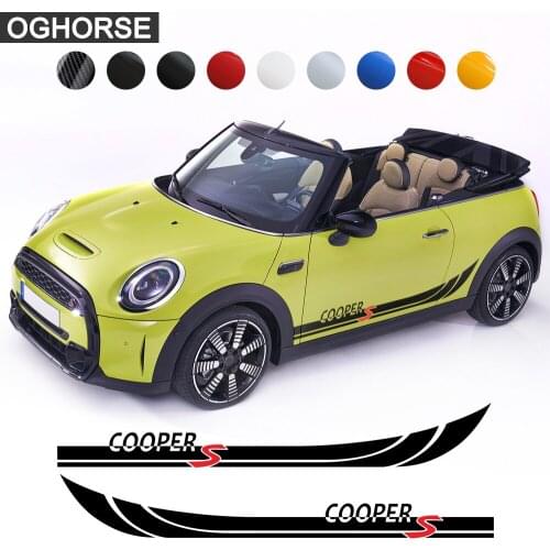 2pieces Car Styling Side Decal for Mini Cooper S F56 2014-2018 Side Stripe CooperS Lettering Graphics Decal Stickers Accessories