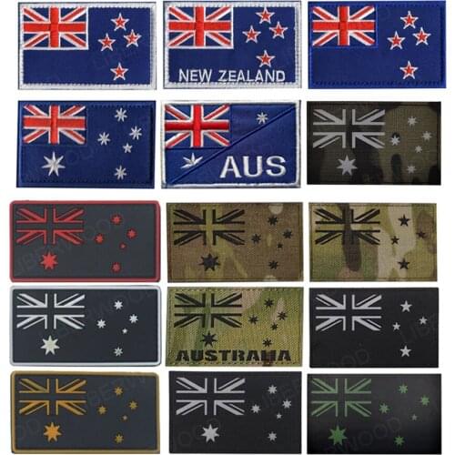 New Zealand AUSTRALIA country flag patch badge Infrared Reflective IR Patch tactical armband Applique for clothing