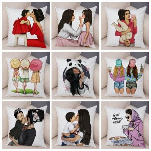 New Mothers Day Theme Gift Happy Holidays Hugging Pillow Cover Sofa Car Lumbar Pillow Cover Cushion Cover Home Decoration