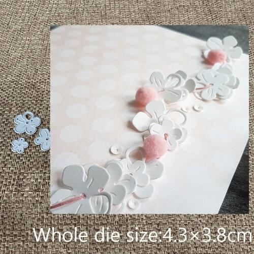 New Design Craft Metal Cutting Die cut die 3pcs cherry blossom decoration scrapbooking Album Paper Card Craft Embossing Die Cuts
