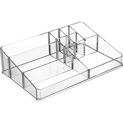 Extra High Quality Multi-function Jewelry Case Transparent Acrylic Cosmetics Organizer Cosmetic Case Storage Box Makeup Stand