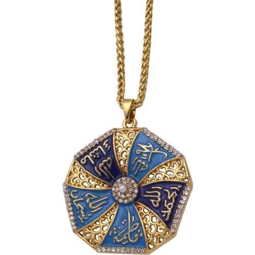 ZKD islam muslim Allah Mohammed crystal pendant necklace