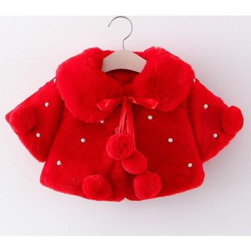 2019 fashion Baby Winter Outerwear & Coats Childrens Girls Newborn Cloak Jacket Kids Clothes Warm Cashmere Coat 1-4 Years