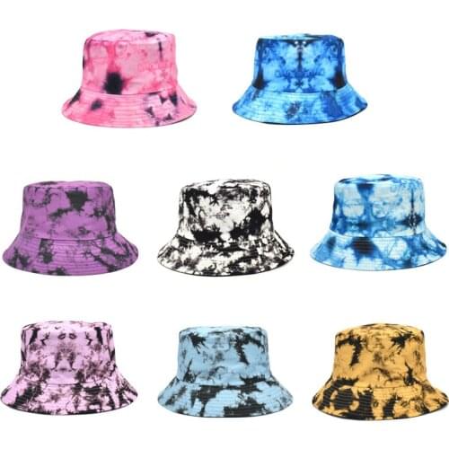 Spring Summer Gradient Color Tie-Dye Bucket Hat Men And Women outdoor Fashion Hip-Hop Murloc Hat Bob Boy Girl Travel Panama