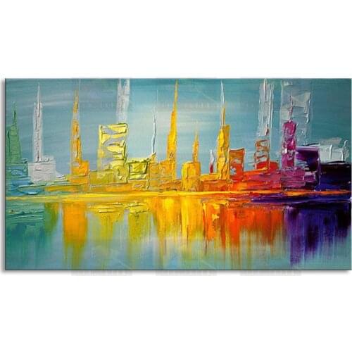 Hand painted abstract oil painting on canvas modern 100% best art original directly from artist COX1-021