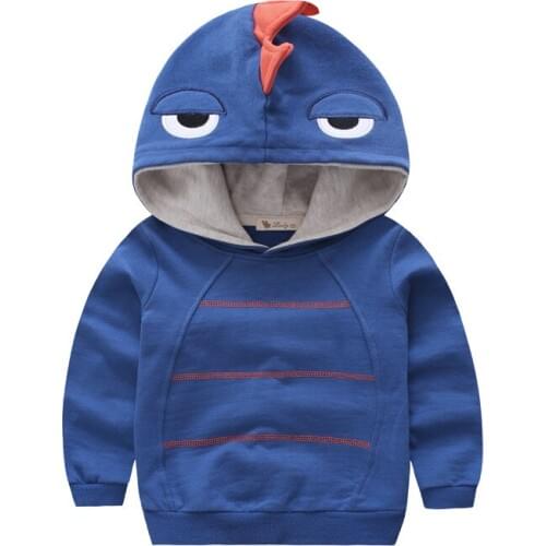 2019 spring children hoodies Boy girl cotton fashion sweatshirt cartoon monster dinosaurs baby kid clothes pullovers