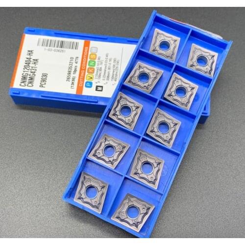 High Quality 10PCS CNMG120404 CNMG120408 HA PC9030 Stainless Steel External Turning Tool Hard Alloy Blade