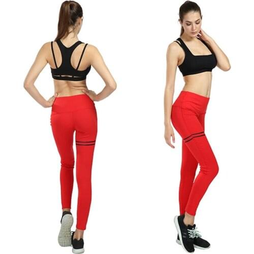 New Women High Waist Leggings Double Ring Offset Print Pants Yo-ga Leggins snug-fitting Sports Ladies Legging Fitness Leggings