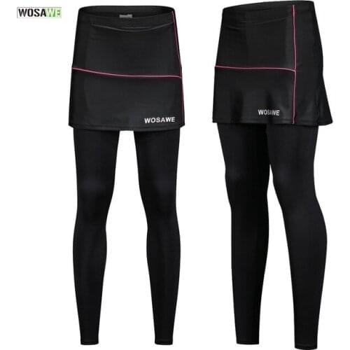 Motorcycle Womens Cycling Pants Fake Two Pieces Skirt Pants Quick Dry Cooling Roading Cycling Pants Women Mountain Bike Pants