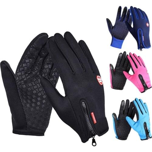 WorthWhile Winter Cycling Gloves Bicycle Warm Touchscreen Full Finger Gloves Waterproof Outdoor Bike Skiing Motorcycle Riding