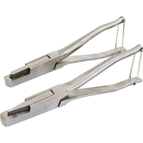 1 Pcs Pig Ear Stainless Steel Punching Machine Ear Pliers U-shaped Pliers V-shaped Ear Tag Plier Poultry Farm Animals