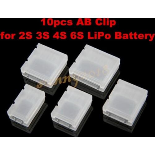 10pcs (2S 3S 4S 6S) RC LiPo Battery AB Clip Buckle LiPo Battery Balance Plug Connector Protector