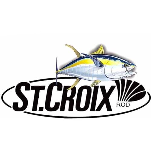 13cm X 6.4cm For St Croix Fishing Ocean Personality Stickers Vintage Racing Decal Sticker Car Styling Body For Car