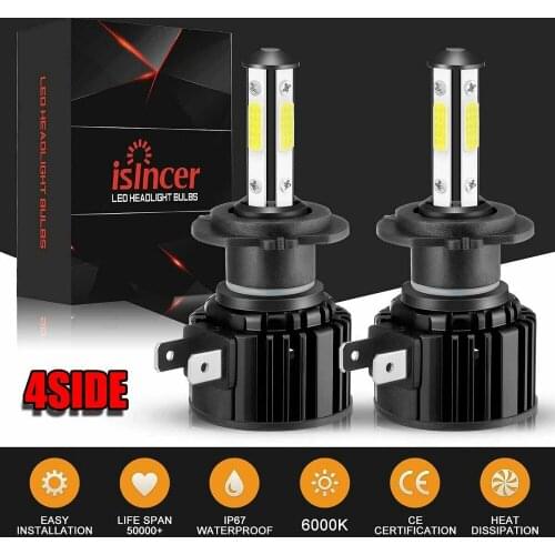 2pcs H7 H8 H9 H11 9005 9006 Led 12V Mini Headlights Lamp 20000Lm High Brightness Led Car Lights Bulbs for Cars Vehicle SUV