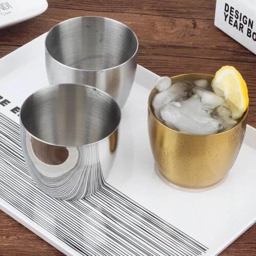 240ml Stainless Steel Metal Beer Cup Wine Cups Coffee Tumbler Mug For Wine Coffee Drop Resistance Tea Milk Mug
