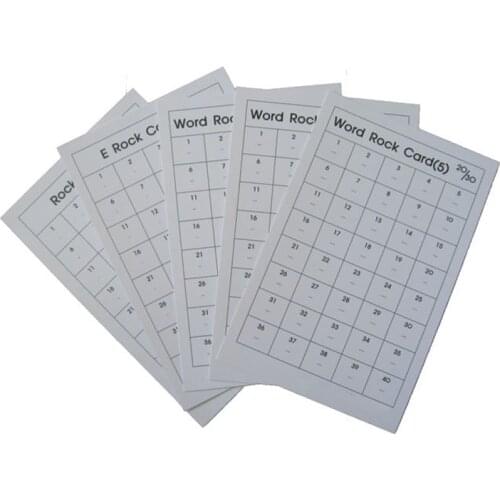 5Pcs Universal Double Side Flipper Bar Vision Training Word Rock Card Optical Optometry Accessories