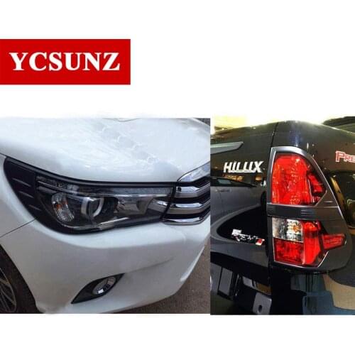 ABS Matte Black Car Accessories Kits For Toyota Hilux Revo Rocco 2016 2017 2018 2019