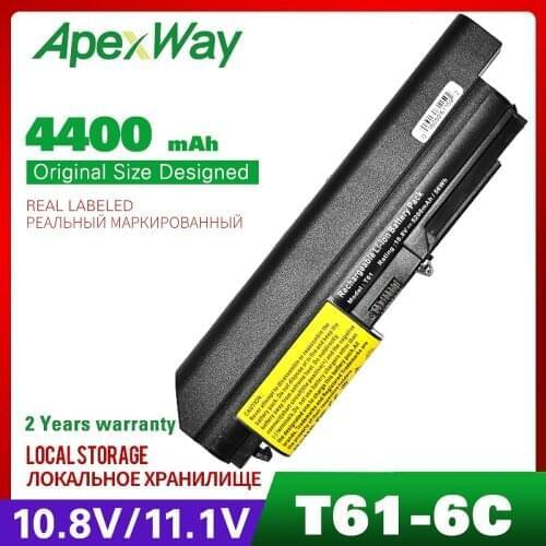 Apexway Laptop Battery for Lenovo ThinkPad R61 T61 R400 T400 ASM 42T5265 FRU 42T4530 42T4532 42T4548 42T4645 42T5262 42T5264